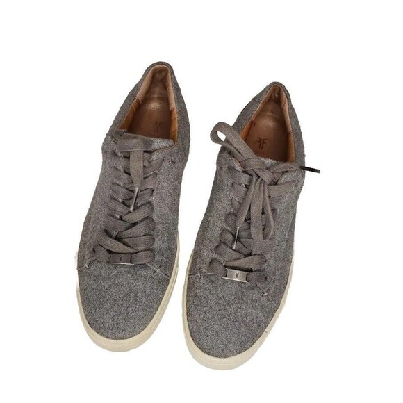 Frye Ivy Sneaker Shoes In Grey Wool Fabric Woman's (Size 9M) Western SEE DESCRIP - Picture 1 of 10